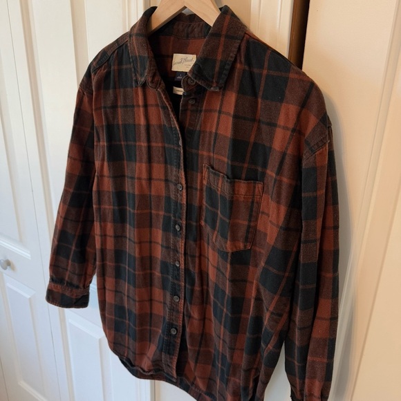 Universal Threads Oversized Fit Button Down Flannel 100% Cotton Women’s Size S - Picture 3 of 12